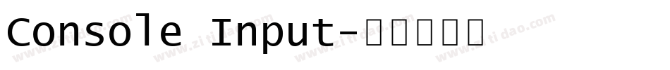 Console Input字体转换
